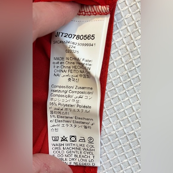 SHEIN Curve Plus Size Red Long Sleeve Sheer Mesh Splicing Bodysuit Women’s 3XL - Picture 8 of 16